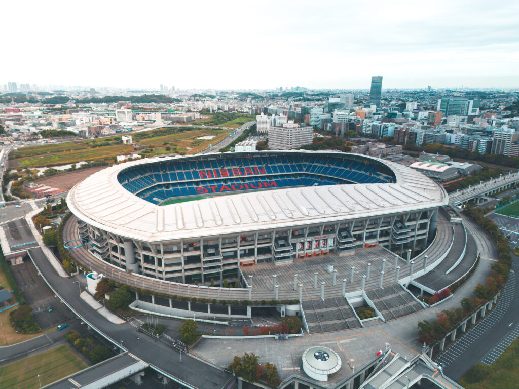 Nissan Stadium in Yokohama, Japan, the venue of the 2002 FIFA World Cup Final