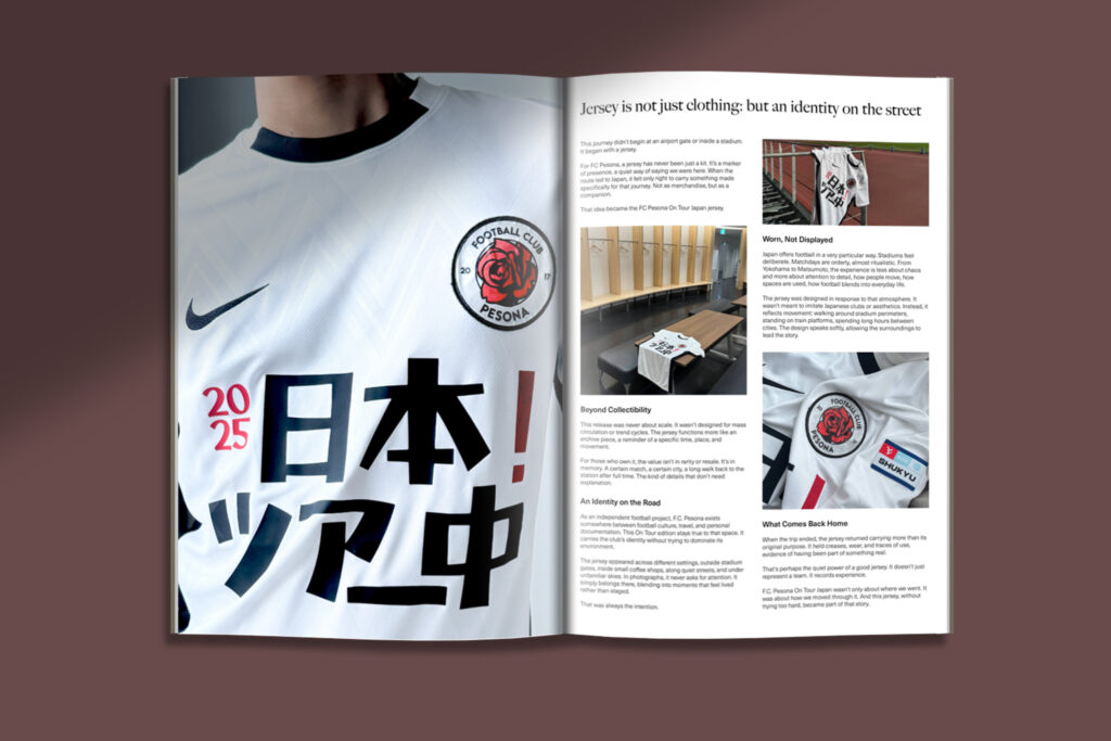 Special FC Pesona football jersey created for the Japan tour